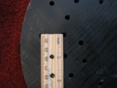 Picture showing the middle ring of holes, which are about 1 inch apart.